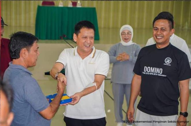 Penjabat Bupati Kampar Hadiri Pembukaan Turnamen Domino Dandim 0313 KPR Cup